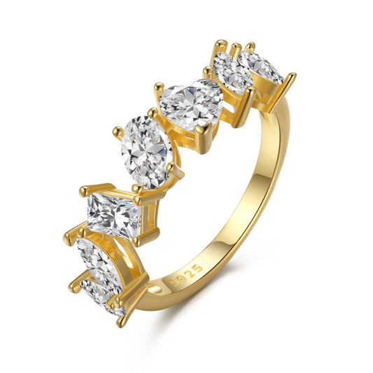 [Lumi Jewelry]Delicate Multi Cut Ring