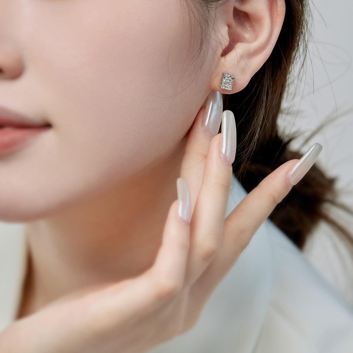 [Lumi Jewelry]Radiant Luxurious Princess Cut Daily Earrings
