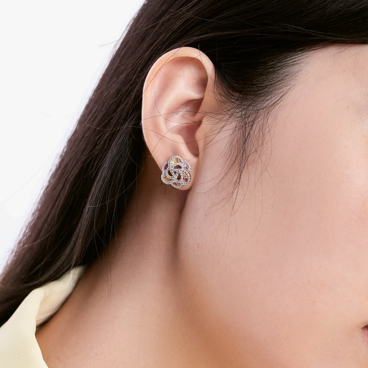 [Lumi Jewelry]Exquisite Flower Shape Daily Earrings