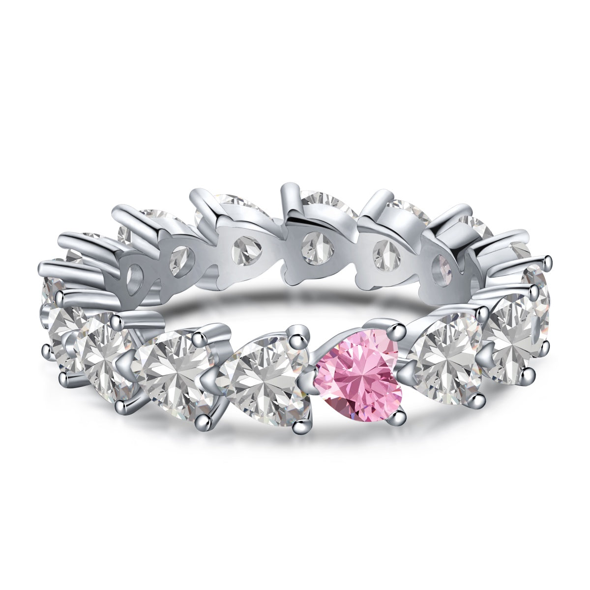 [Lumi Jewelry]0.25 Carat Radiant Romance Heart Cut Lover Ring