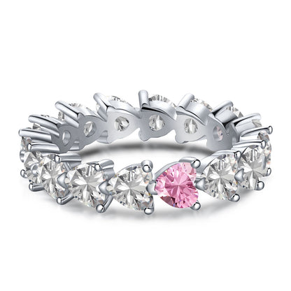 [Lumi Jewelry]0.25 Carat Radiant Romance Heart Cut Lover Ring