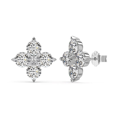 [Lumi Jewelry]Four-Leaf Clover Eight-Pointed Star Earrings