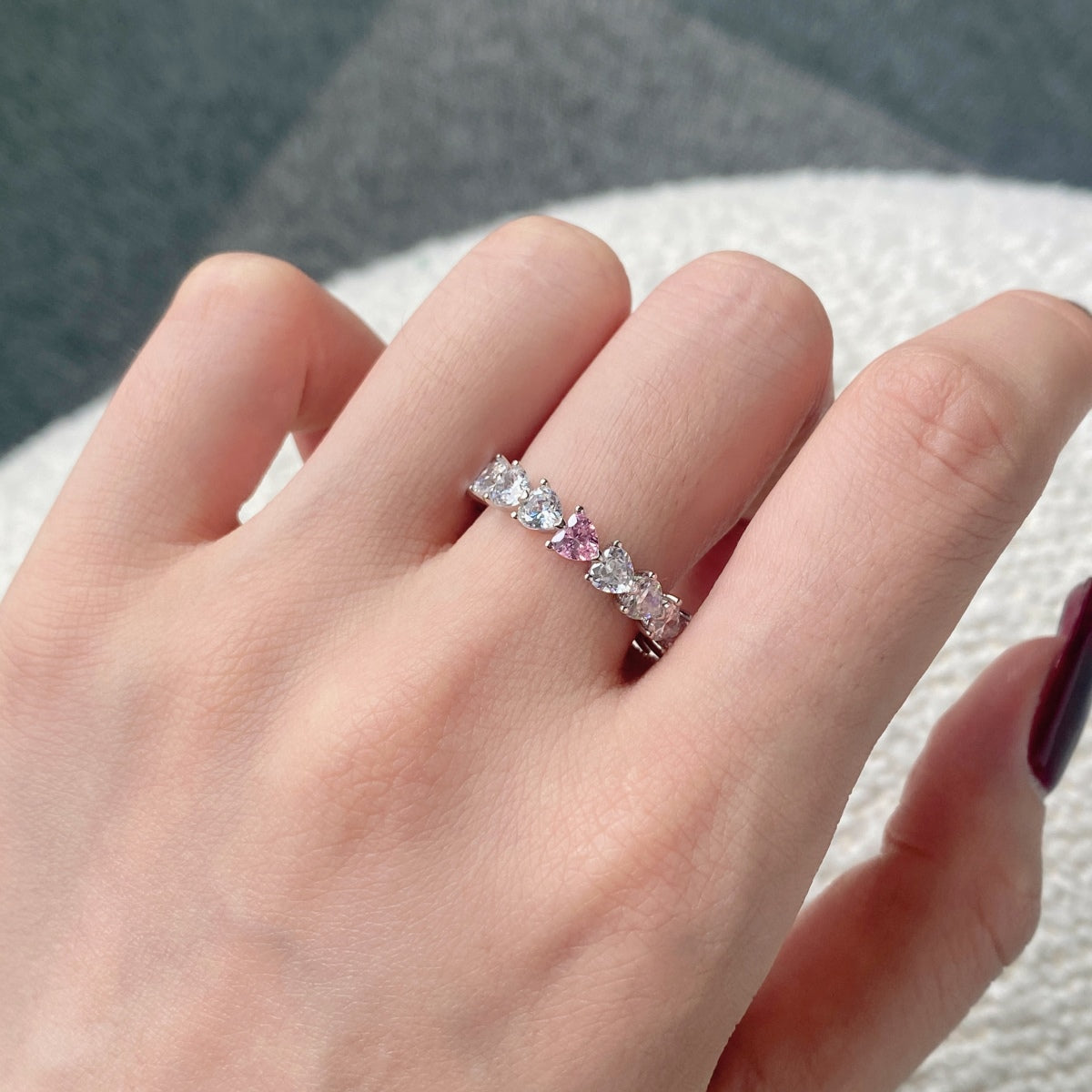 [Lumi Jewelry]0.25 Carat Radiant Romance Heart Cut Lover Ring