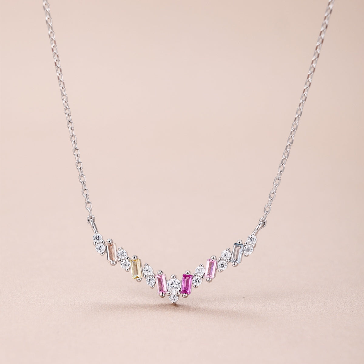 [Lumi Jewelry]Dazzling Rainbow Necklace