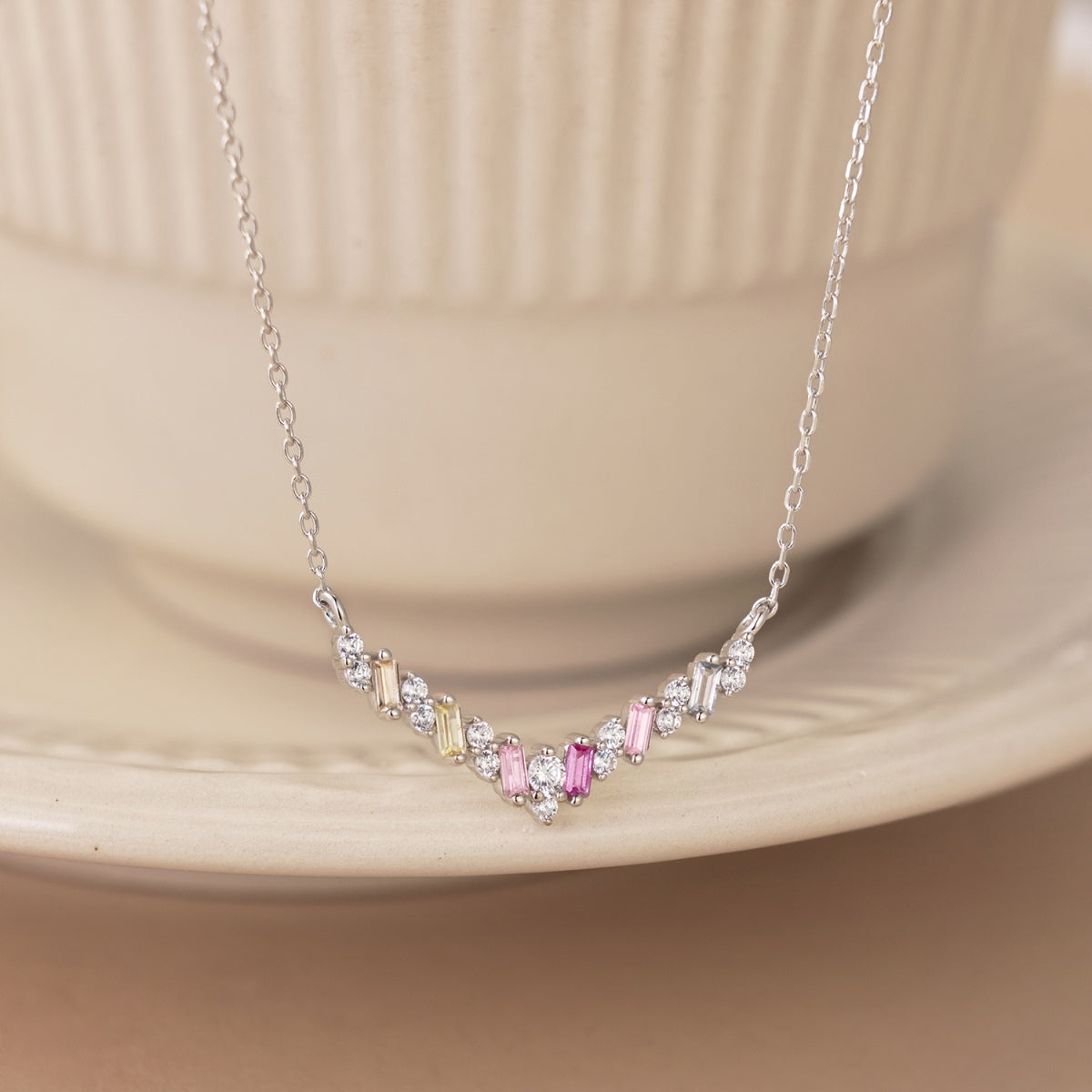 [Lumi Jewelry]Dazzling Rainbow Necklace