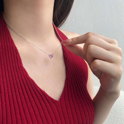 [Lumi Jewelry]6.0 carat Radiant Heart Shape Necklace