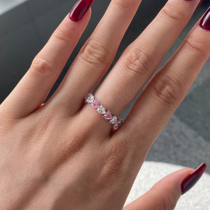 [Lumi Jewelry]0.25 Carat Radiant Romance Heart Cut Lover Ring