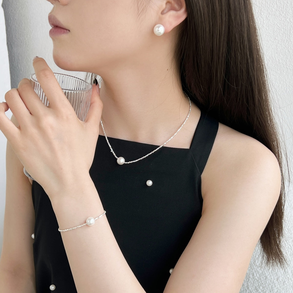 [Lumi Jewelry]Delicate Pearl Earrings