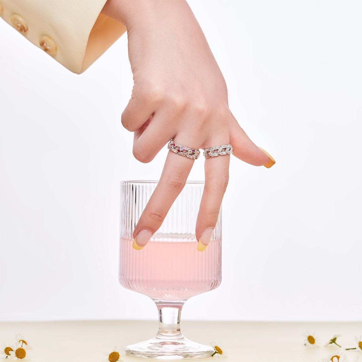 [Lumi Jewelry]Sparkling Vibrant Emerald Cut Daily Ring