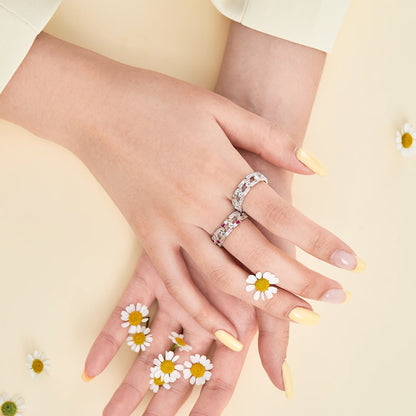 [Lumi Jewelry]Sparkling Vibrant Emerald Cut Daily Ring