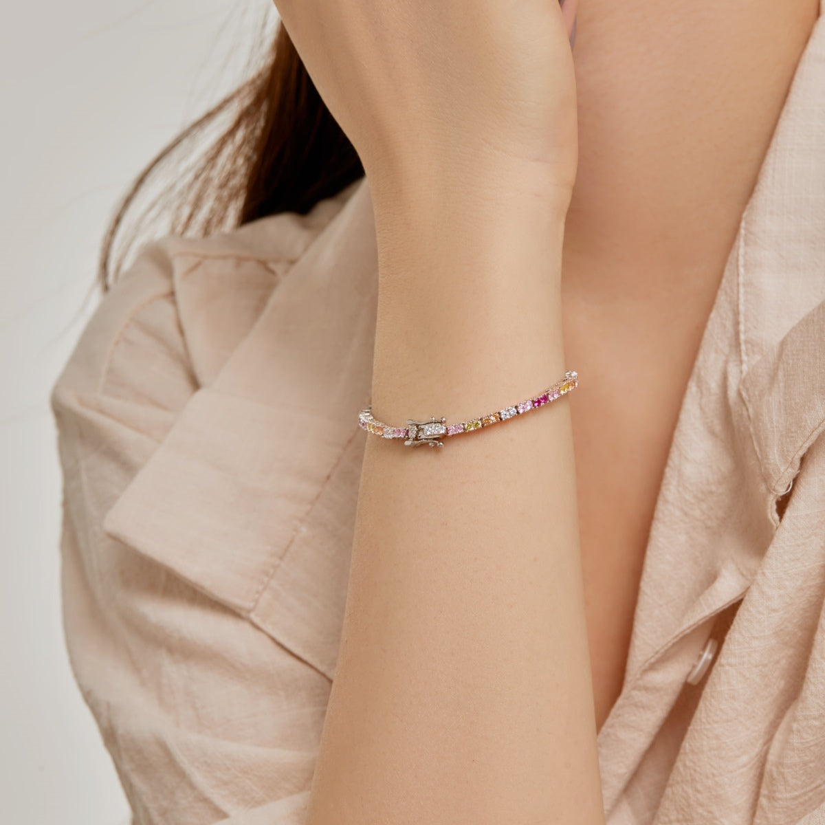 [Lumi Jewelry]Delicate Romantic Heart Shape Lover Bracelet