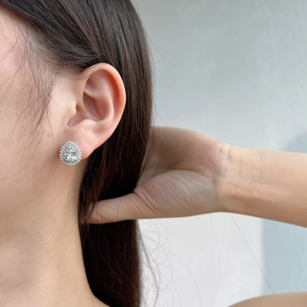 [Lumi Jewelry]Delicate Gorgeous Pear Cut Daily Earrings