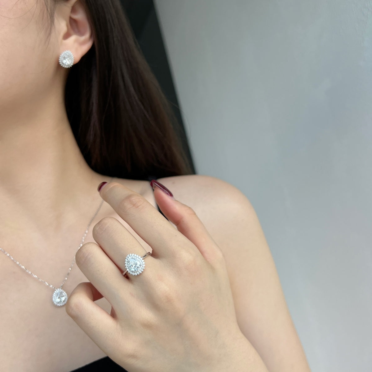 [Lumi Jewelry]Delicate Gorgeous Pear Cut Daily Earrings