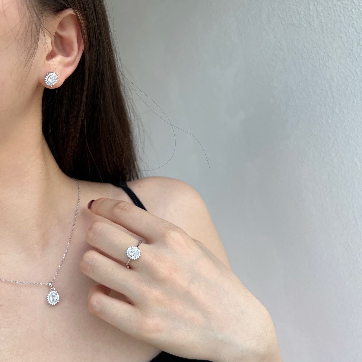 [Lumi Jewelry]Delicate Radiant Oval Cut Daily Earrings