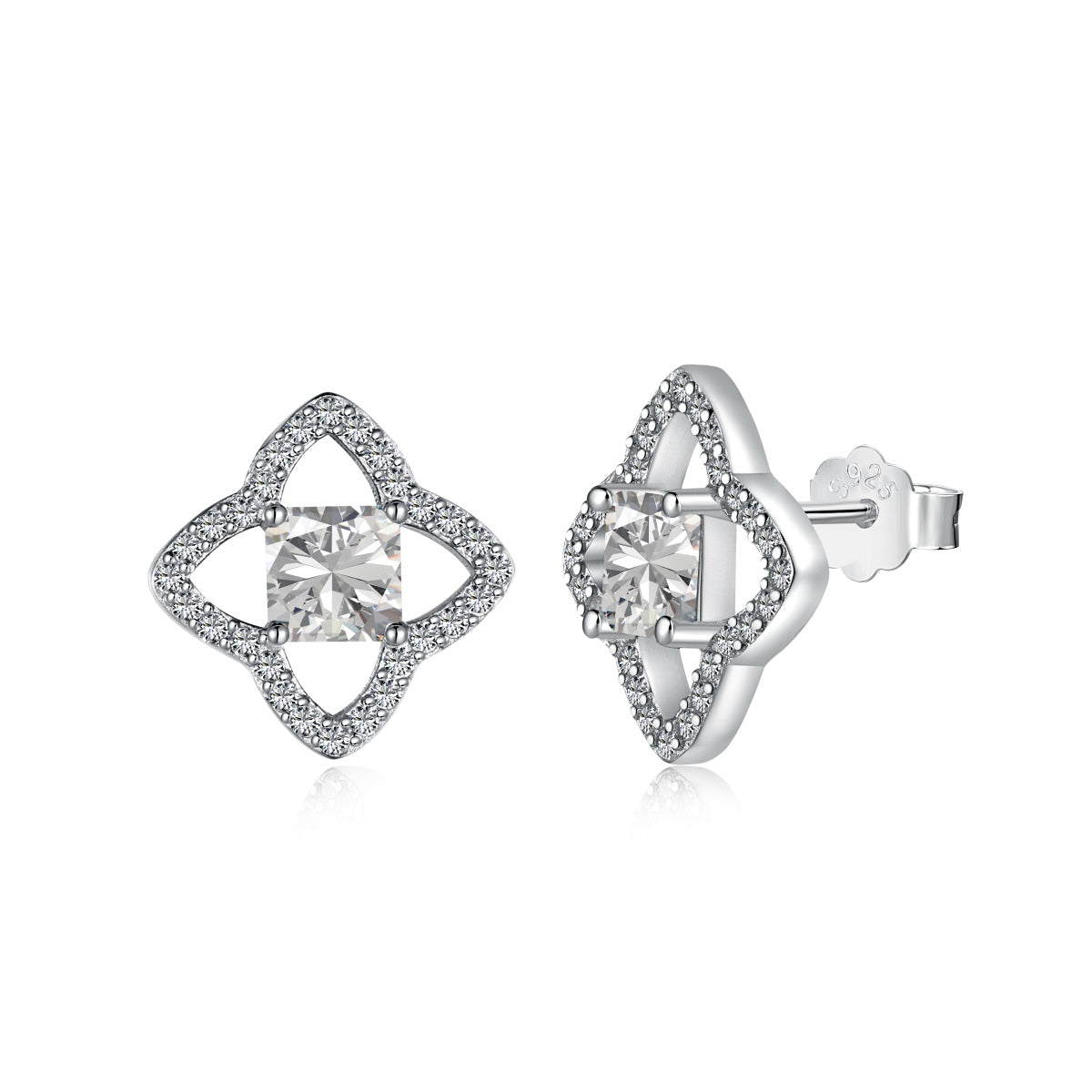 [Lumi Jewelry]Elegant Star Shape Princess Cut Daily Earrings