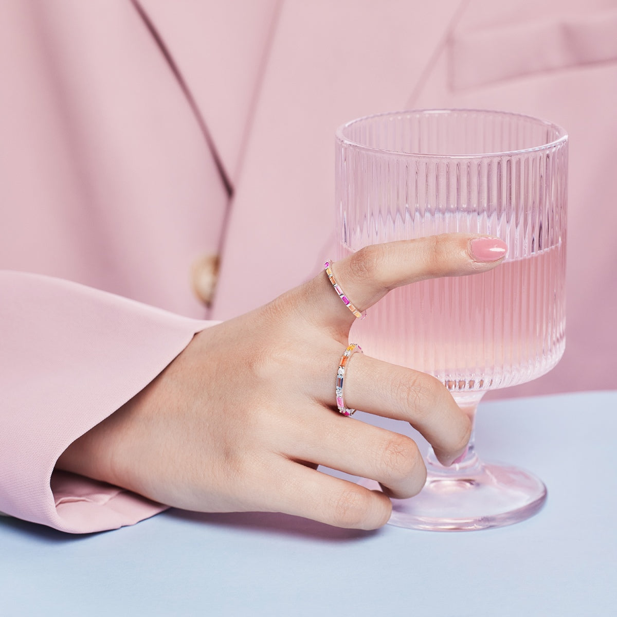 [Lumi Jewelry]Lively In Shades Elegant Radiant Cut Daily Ring
