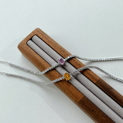 [Lumi Jewelry]0.75 Carat Exquisite Oval Cut Daily Bracelet