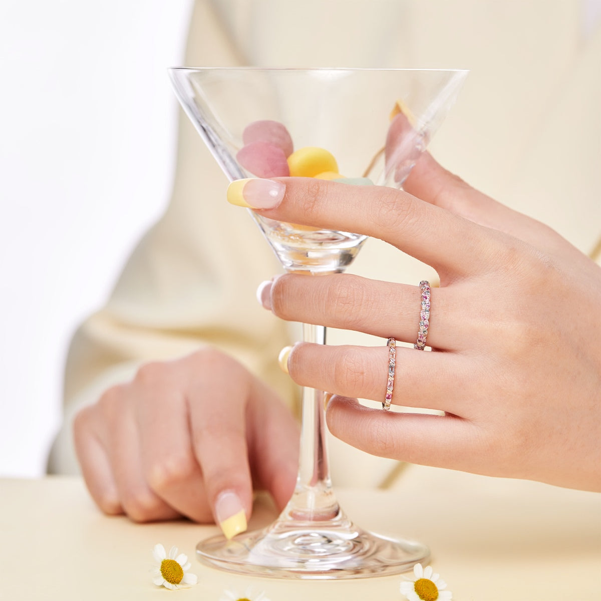[Lumi Jewelry]Charming Colorful Round Cut Daily Ring