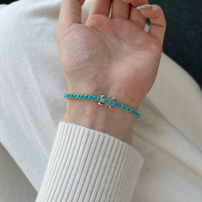 [Lumi Jewelry]Dainty Charming Round Cut Tennis Bracelet