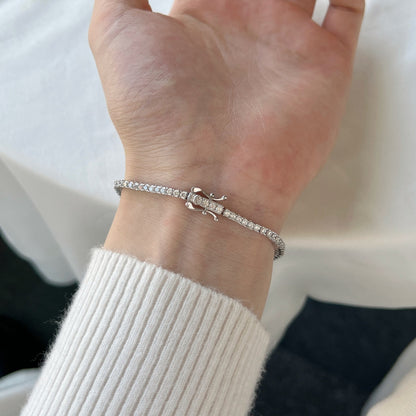 [Lumi Jewelry]Dazzling Exquisite Round Cut Daily Bracelet