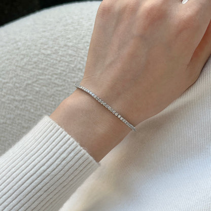 [Lumi Jewelry]Dazzling Exquisite Round Cut Daily Bracelet