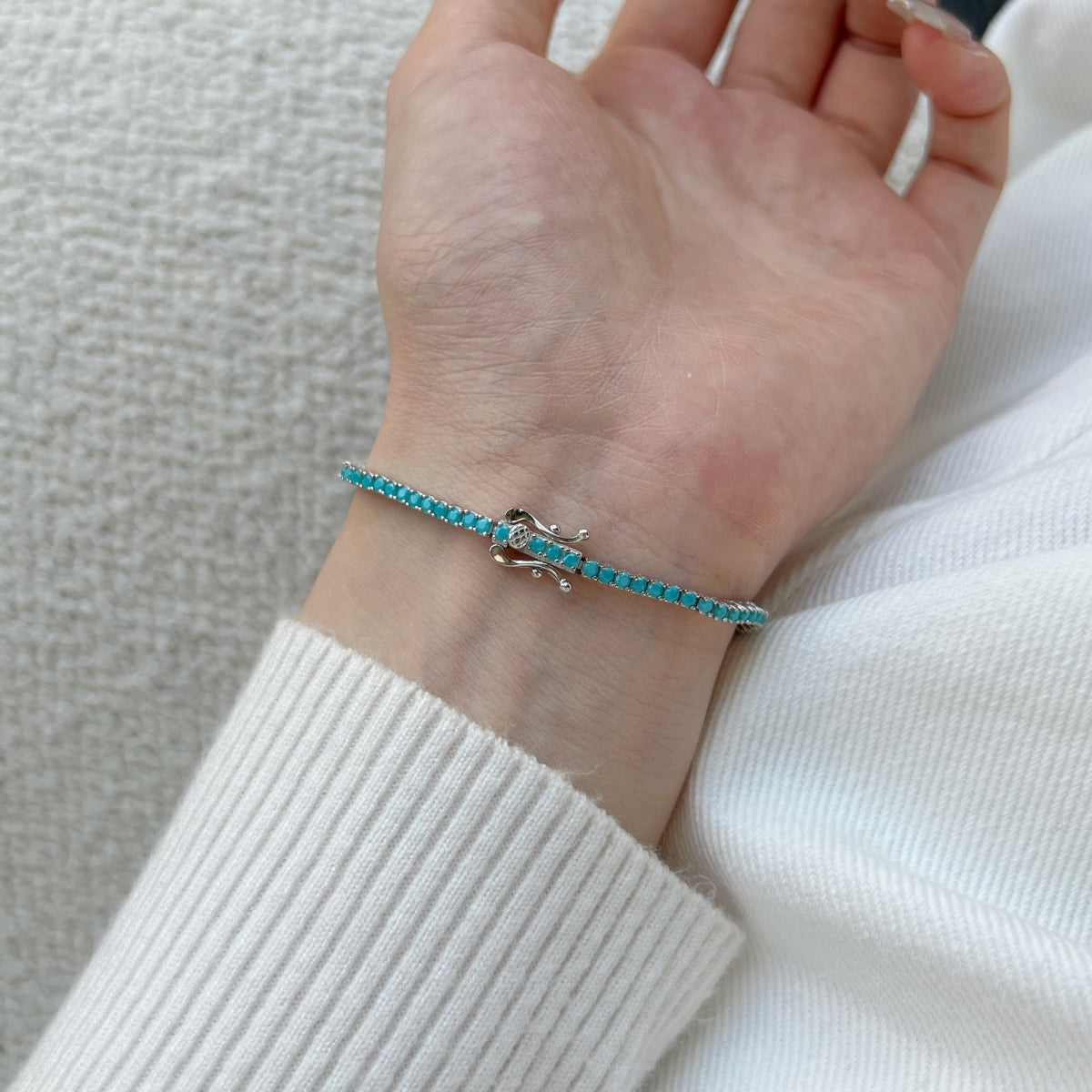 [Lumi Jewelry]Dazzling Exquisite Round Cut Daily Bracelet