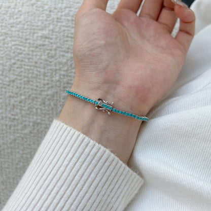 [Lumi Jewelry]Dazzling Exquisite Round Cut Daily Bracelet