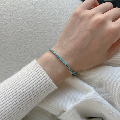 [Lumi Jewelry]Dazzling Exquisite Round Cut Daily Bracelet