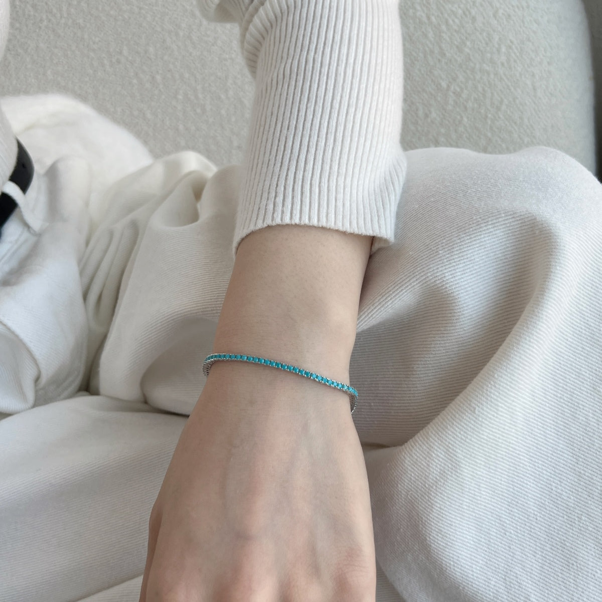 [Lumi Jewelry]Dazzling Exquisite Round Cut Daily Bracelet