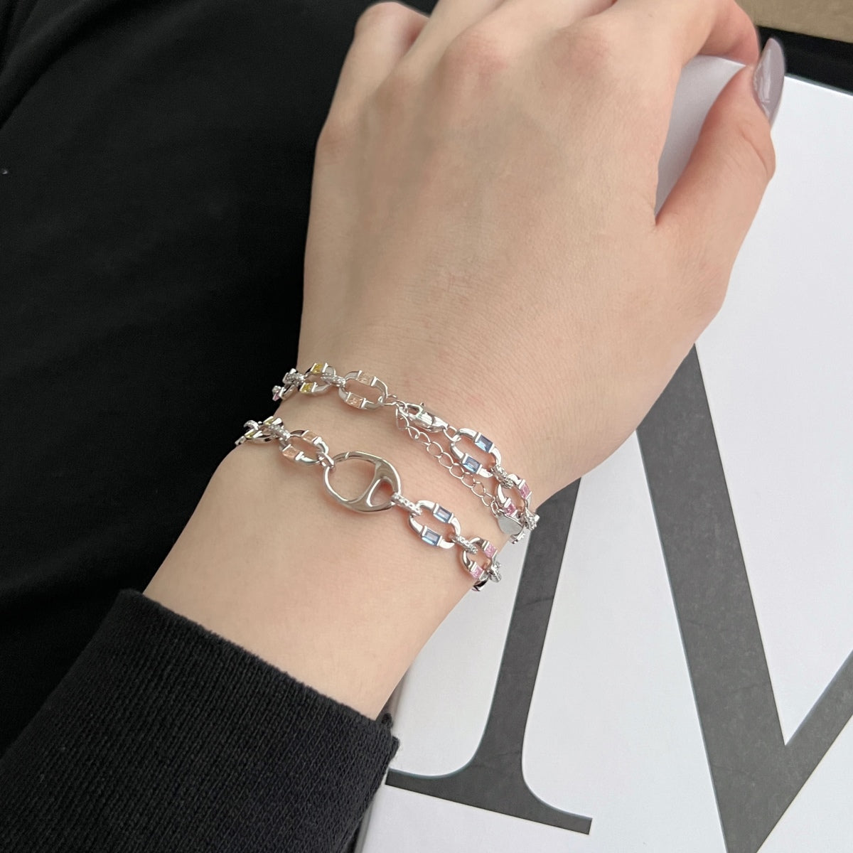 [Lumi Jewelry]Dazzling Colorful Daily Bracelet