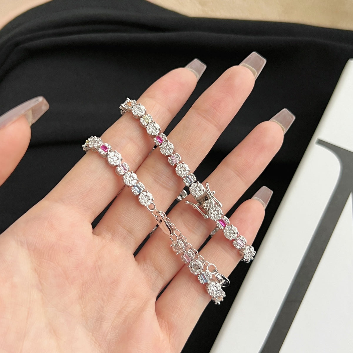 [Lumi Jewelry]Dazzling Radiant Multi Cut Daily Bracelet