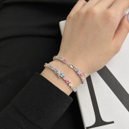 [Lumi Jewelry]Ornate Sparkling Multi Cut Party Bracelet