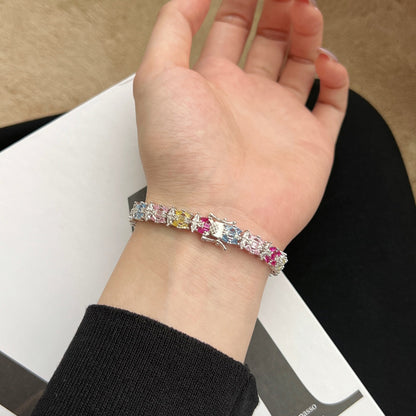 [Lumi Jewelry]Delicate Colorful Multi Cut Party Bracelet