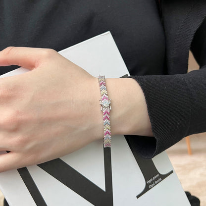 [Lumi Jewelry]Ornate Sparkling Round Cut Party Bracelet