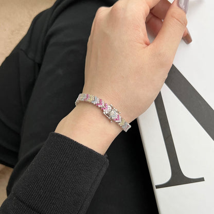 [Lumi Jewelry]Ornate Sparkling Round Cut Party Bracelet