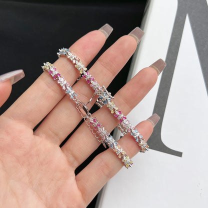[Lumi Jewelry]Radiant Colorful Emerald Cut Party Bracelet