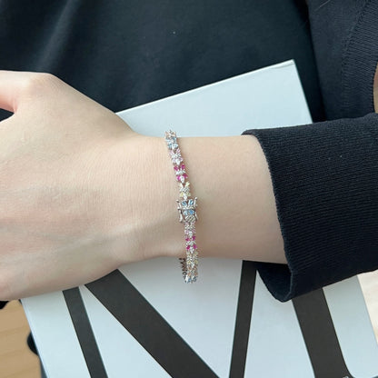 [Lumi Jewelry]Radiant Colorful Emerald Cut Party Bracelet