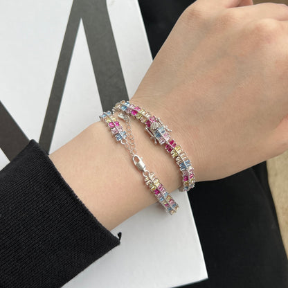 [Lumi Jewelry]Sparkling Exquisite Multi Cut Party Bracelet