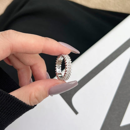 [Lumi Jewelry]Splashy Ornate Emerald Cut Cocktail Ring