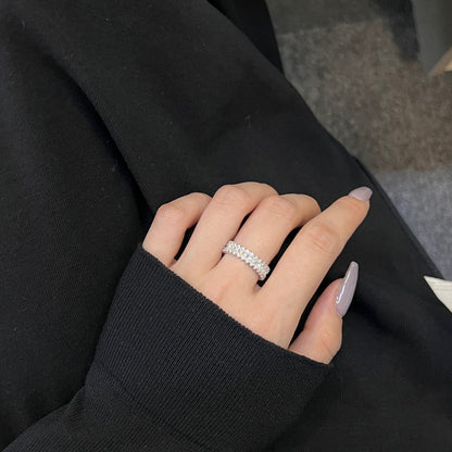 [Lumi Jewelry]Splashy Ornate Emerald Cut Cocktail Ring