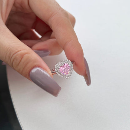 [Lumi Jewelry]Delicate Ebullient Heart Shape Wedding Ring