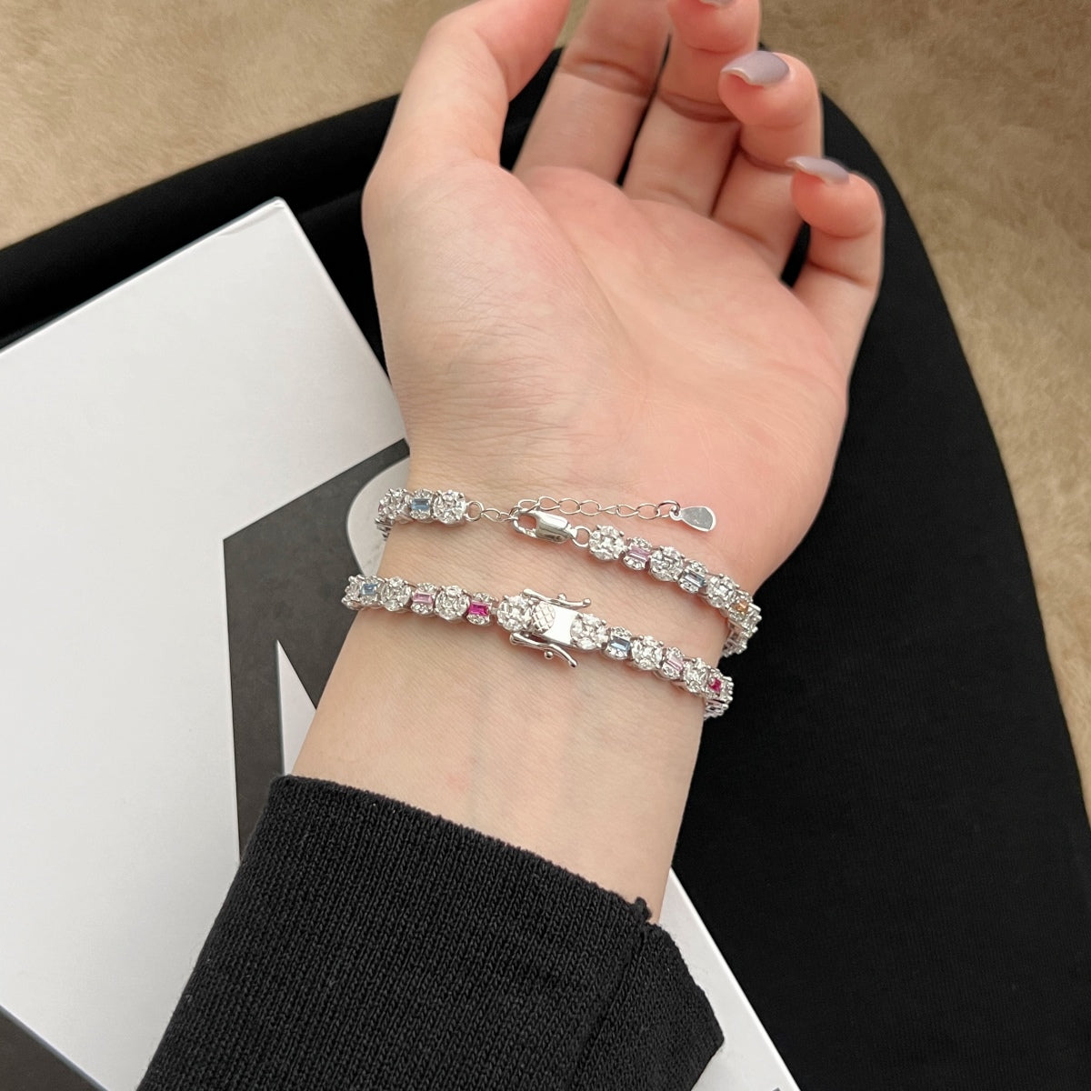 [Lumi Jewelry]Dazzling Radiant Multi Cut Daily Bracelet