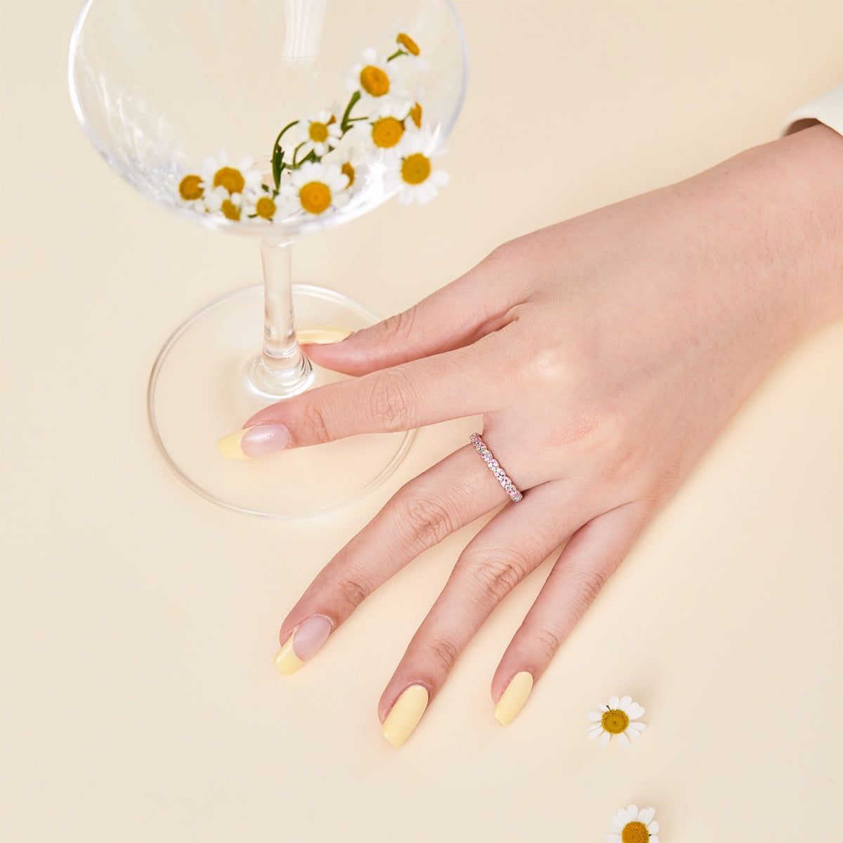 [Lumi Jewelry]Dainty Ebullient Round Cut Daily Ring
