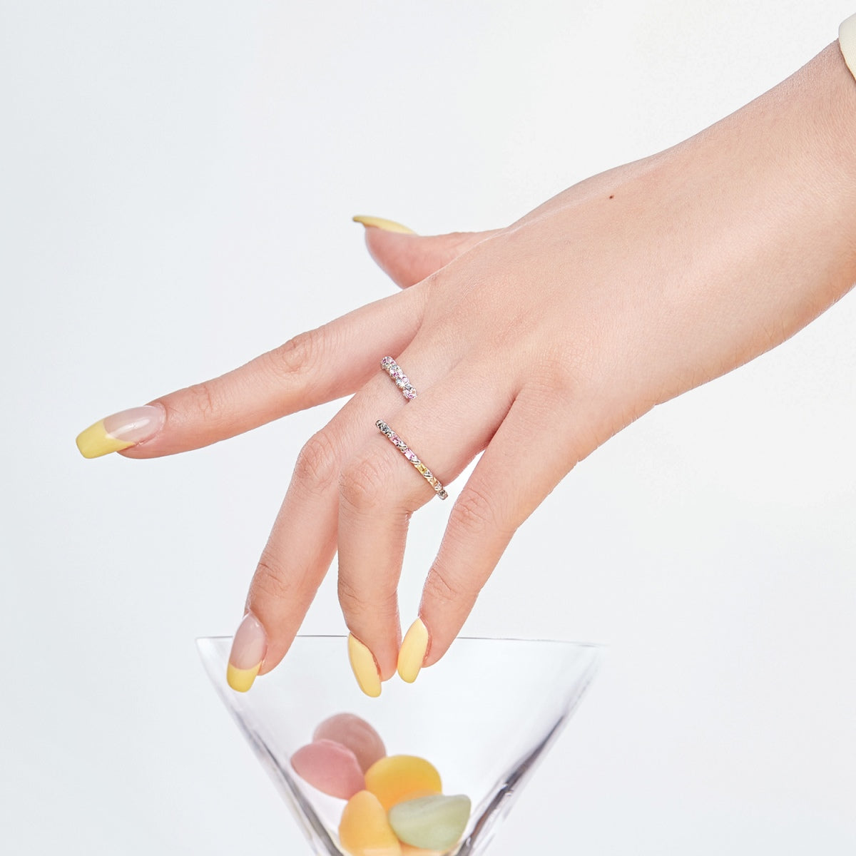 [Lumi Jewelry]Dainty Ebullient Round Cut Daily Ring