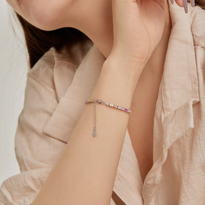 [Lumi Jewelry]Delicate Romantic Heart Shape Lover Bracelet