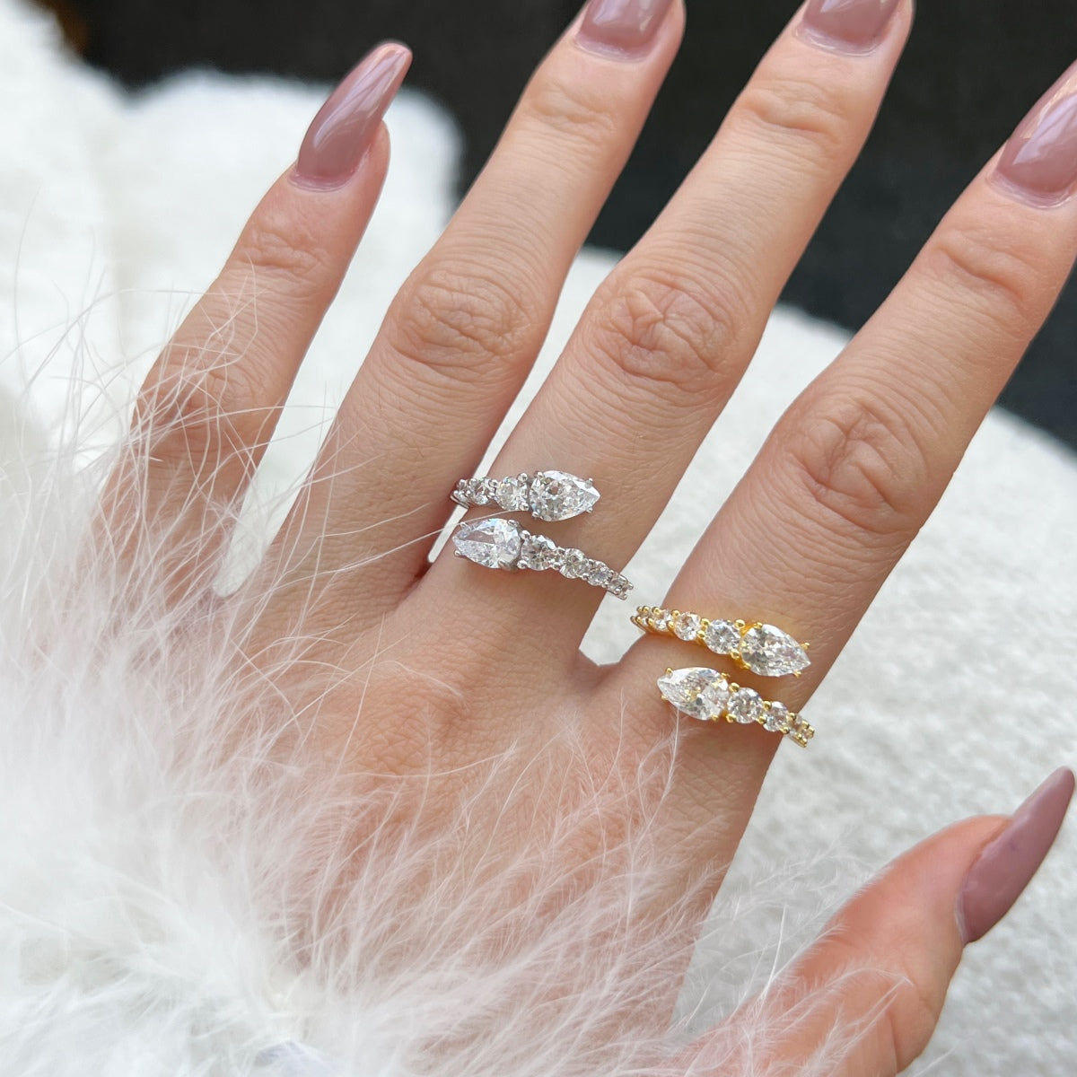 [Lumi Jewelry]Delicate Lively Snake Shape Daily Ring