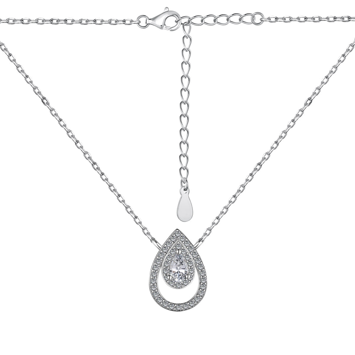 [Lumi Jewelry]Sparkling Pear Cut Necklace