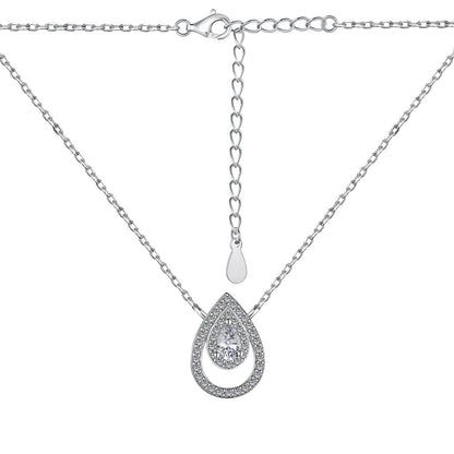 [Lumi Jewelry]Sparkling Pear Cut Necklace