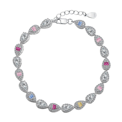[Lumi Jewelry]0.25 Carat Radiant Water Drop Shape Daily Bracelet