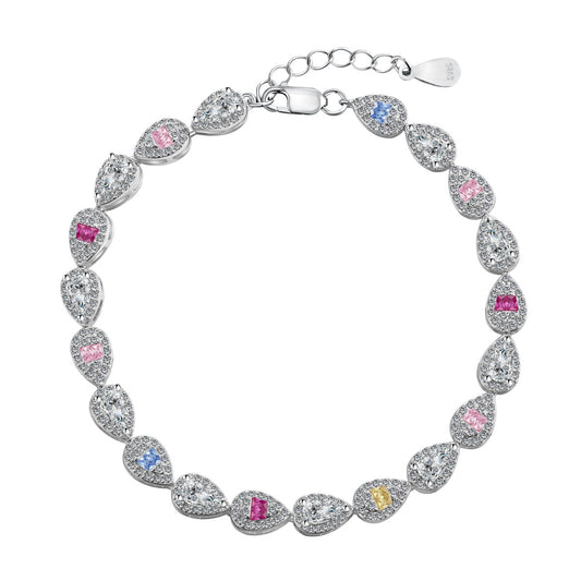 [Lumi Jewelry]0.25 Carat Radiant Water Drop Shape Daily Bracelet